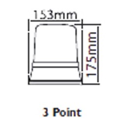 Girofar verde rotativ 12V cu prindere in 3 puncte